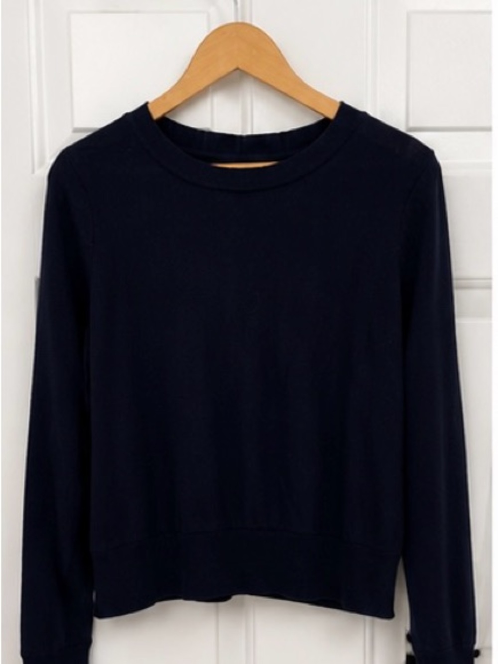 Only Navy Long Sleeve Crewneck Sweatshirt